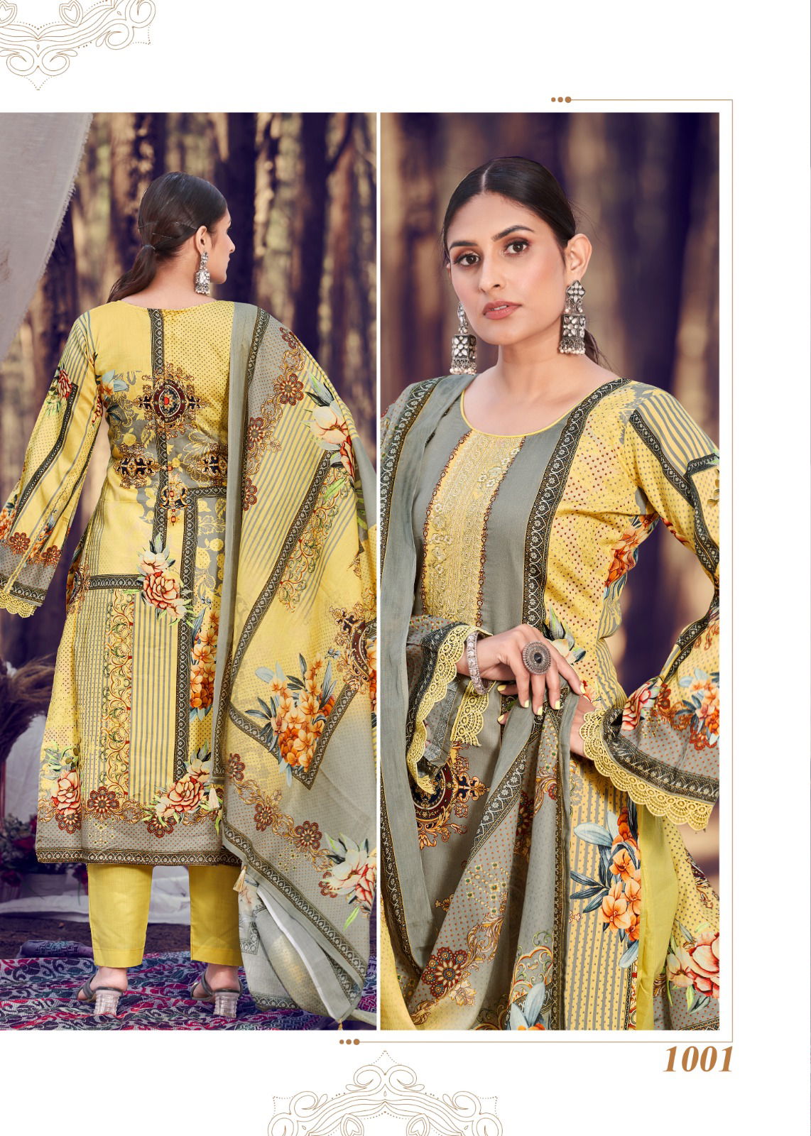 AZA Hermitage 1001-1007 Wholesale Pakistani Dress Material Catalog